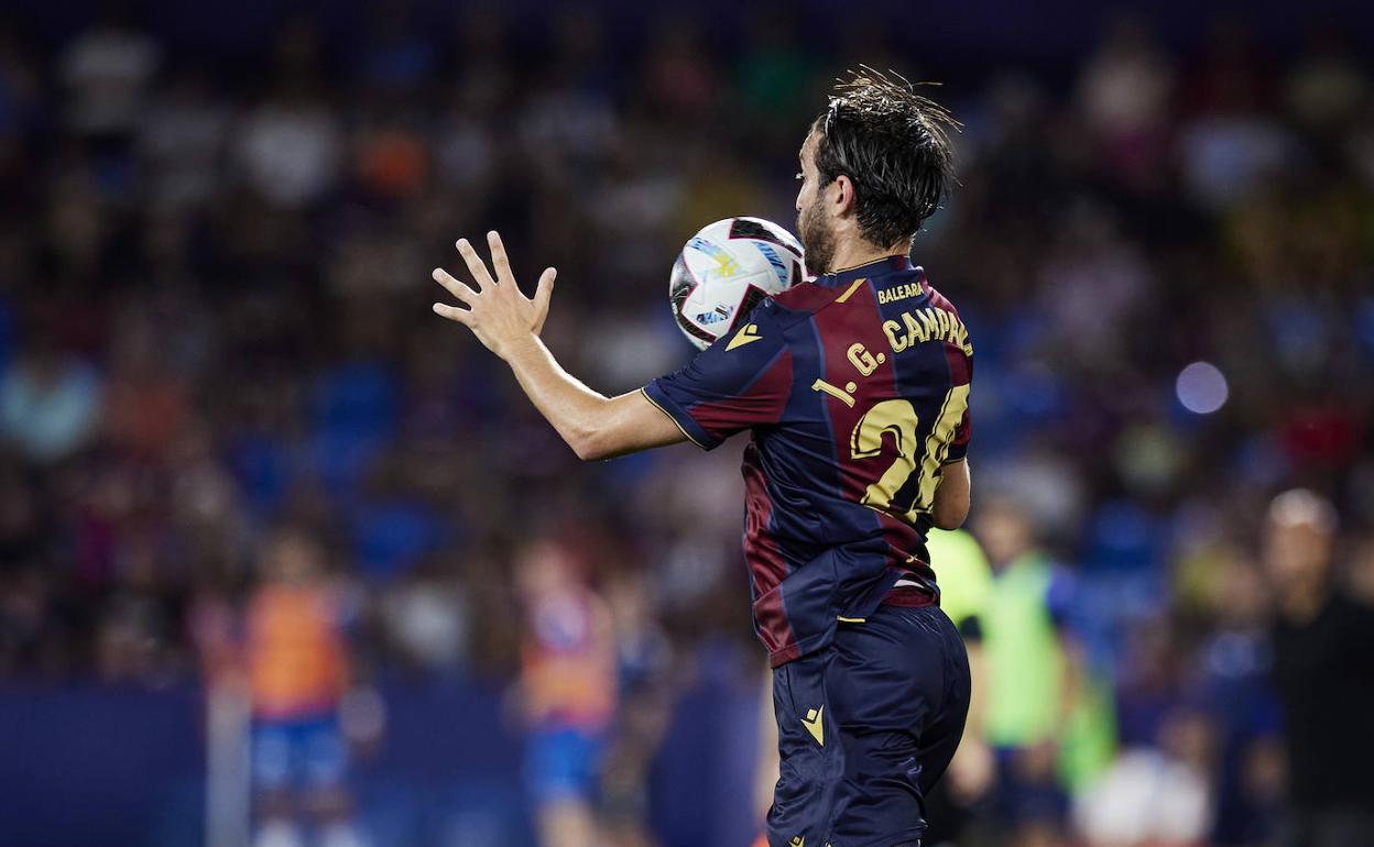 José Campaña, durante el partido contra el Tenerife.