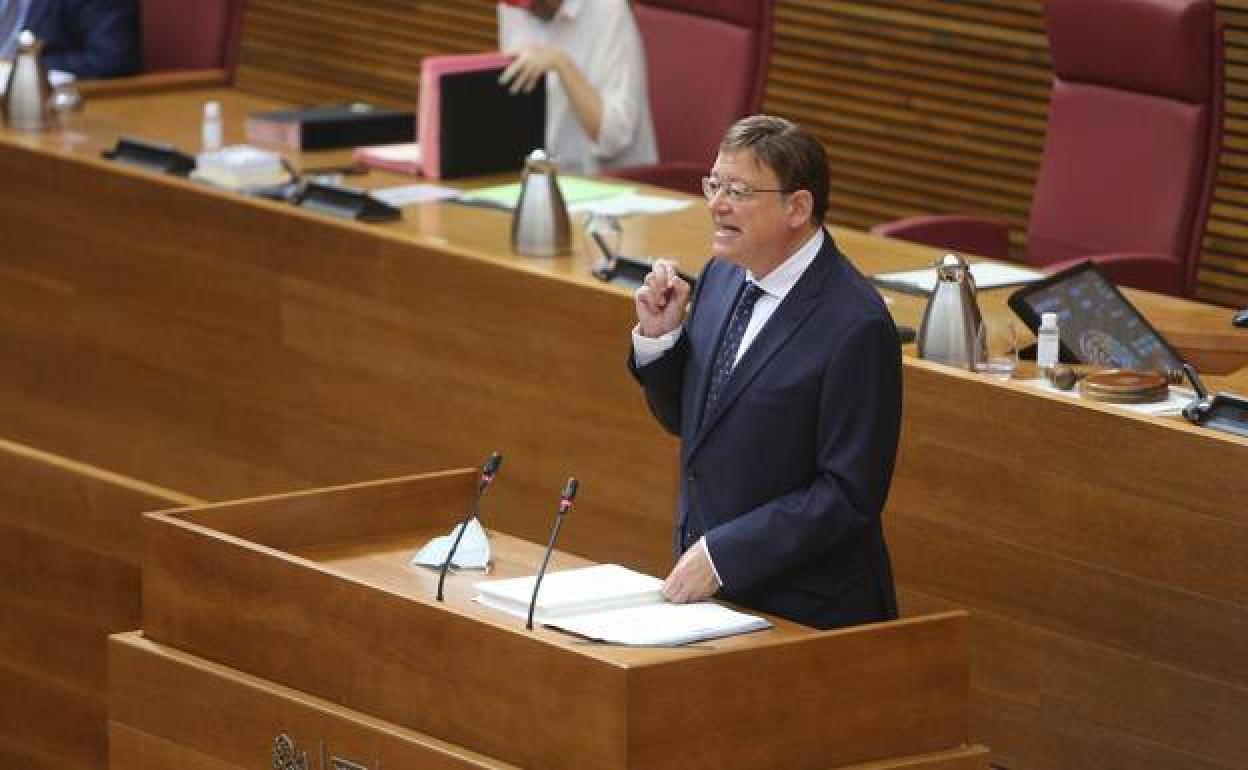 El presidente de la Generalitat, Ximo Puig, en Les Corts 