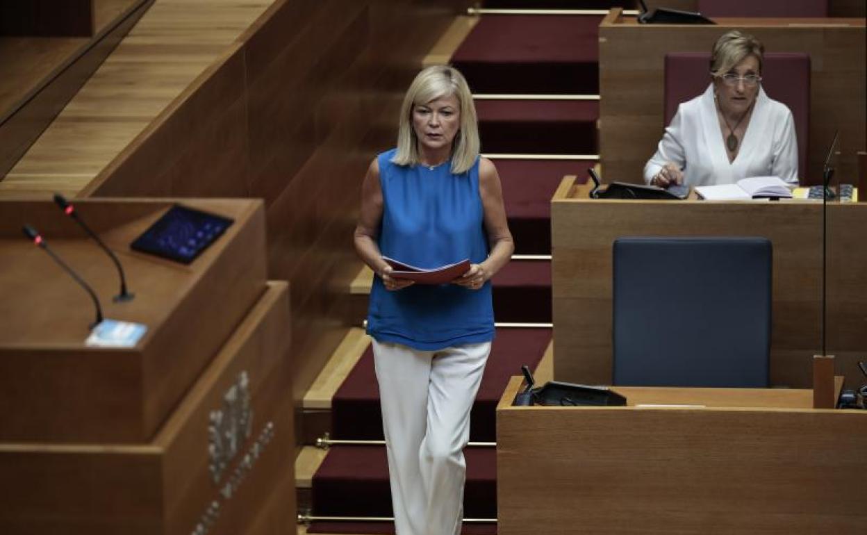 La consellera Gabriela Bravo, en Les Corts. 