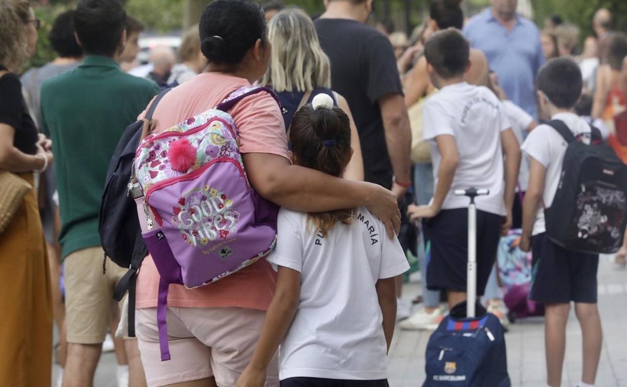 Primer día de colegio del curso 2022-2023 en Valencia. 