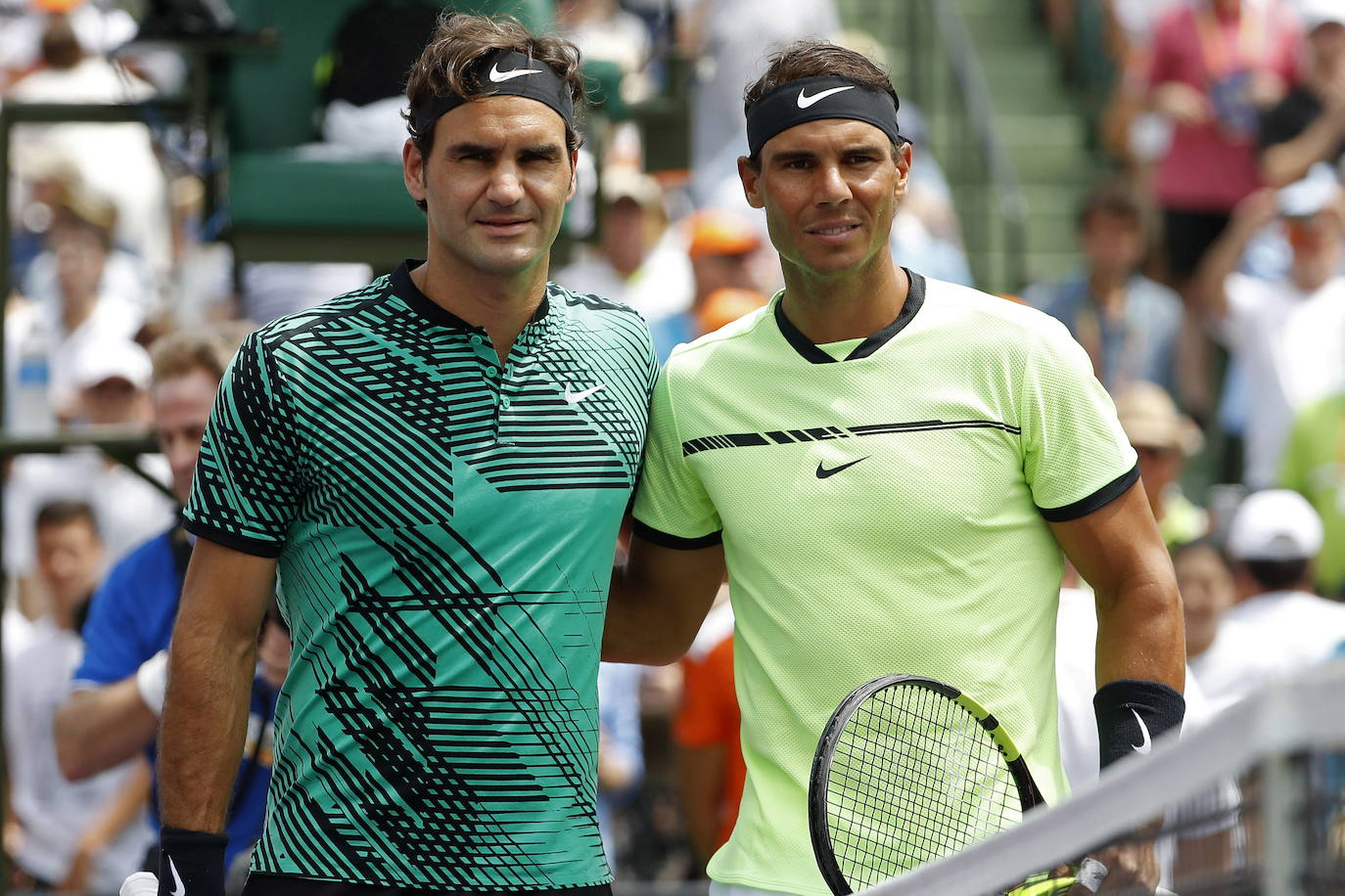 Nadal y Federer en 2017.