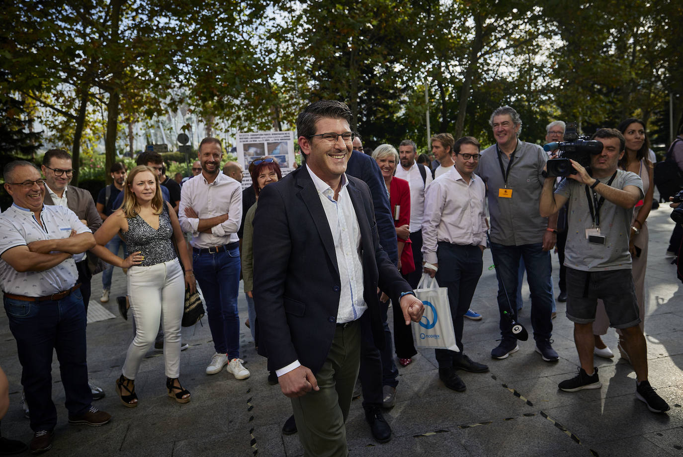 El expresidente de la Diputación de Valencia, Jorge Rodríguez, en la Ciudad de la Justicia de Valencia. 