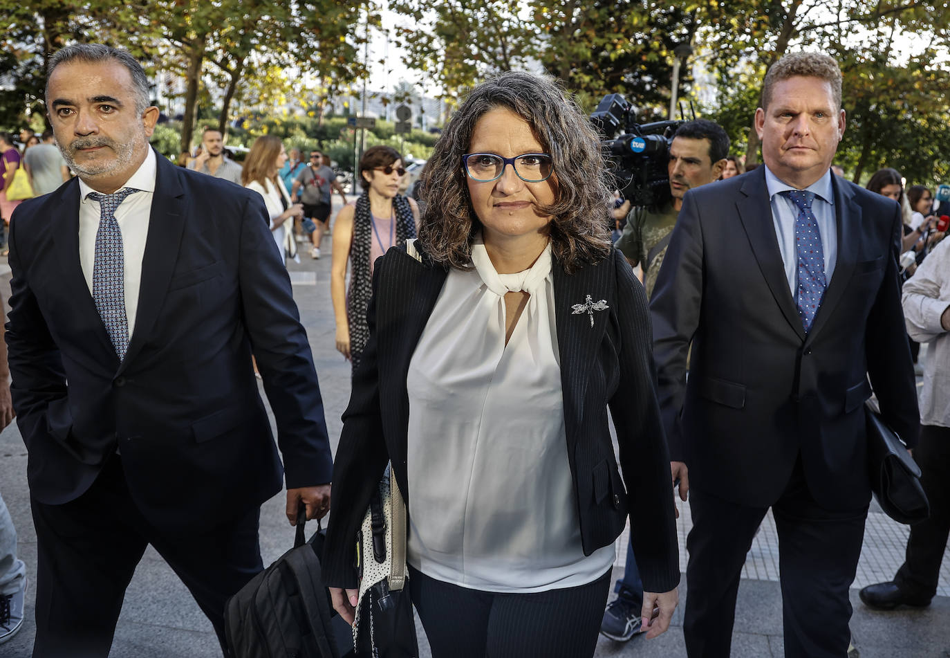 Fotos: Oltra, en la Ciudad de la Justicia para declarar como imputada por los abusos de su exmarido