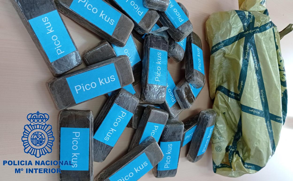 Sustancias requisadas por la Policía Nacional de  Gandia. 