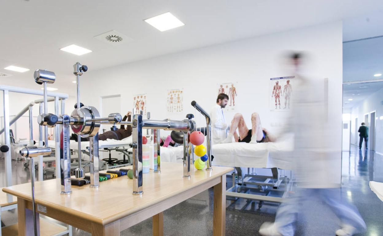 El gimnasio de rehabilitación del Hospital de Dénia. 