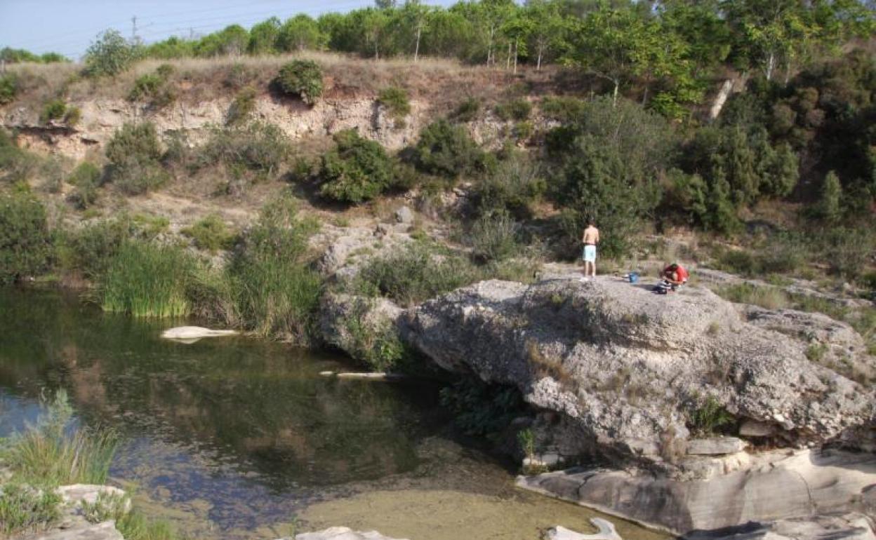 Río Canyoles a su paso por Moixent. 