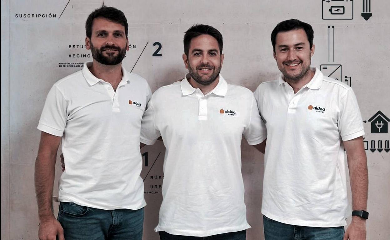 Carlos López, Roberto Rubio y Germán López fundadores de Aldea Energy. 