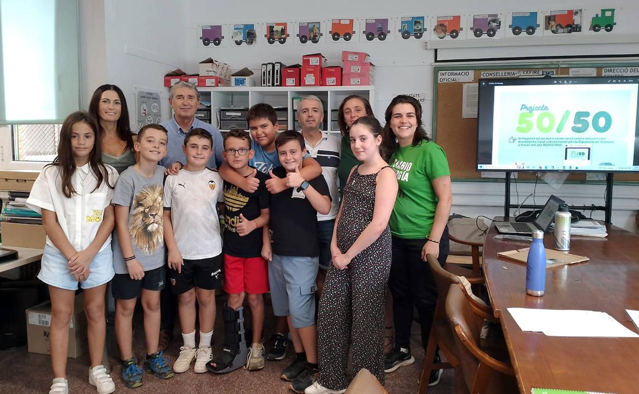 Un grupo de alumnos implicados en el proyecto. 