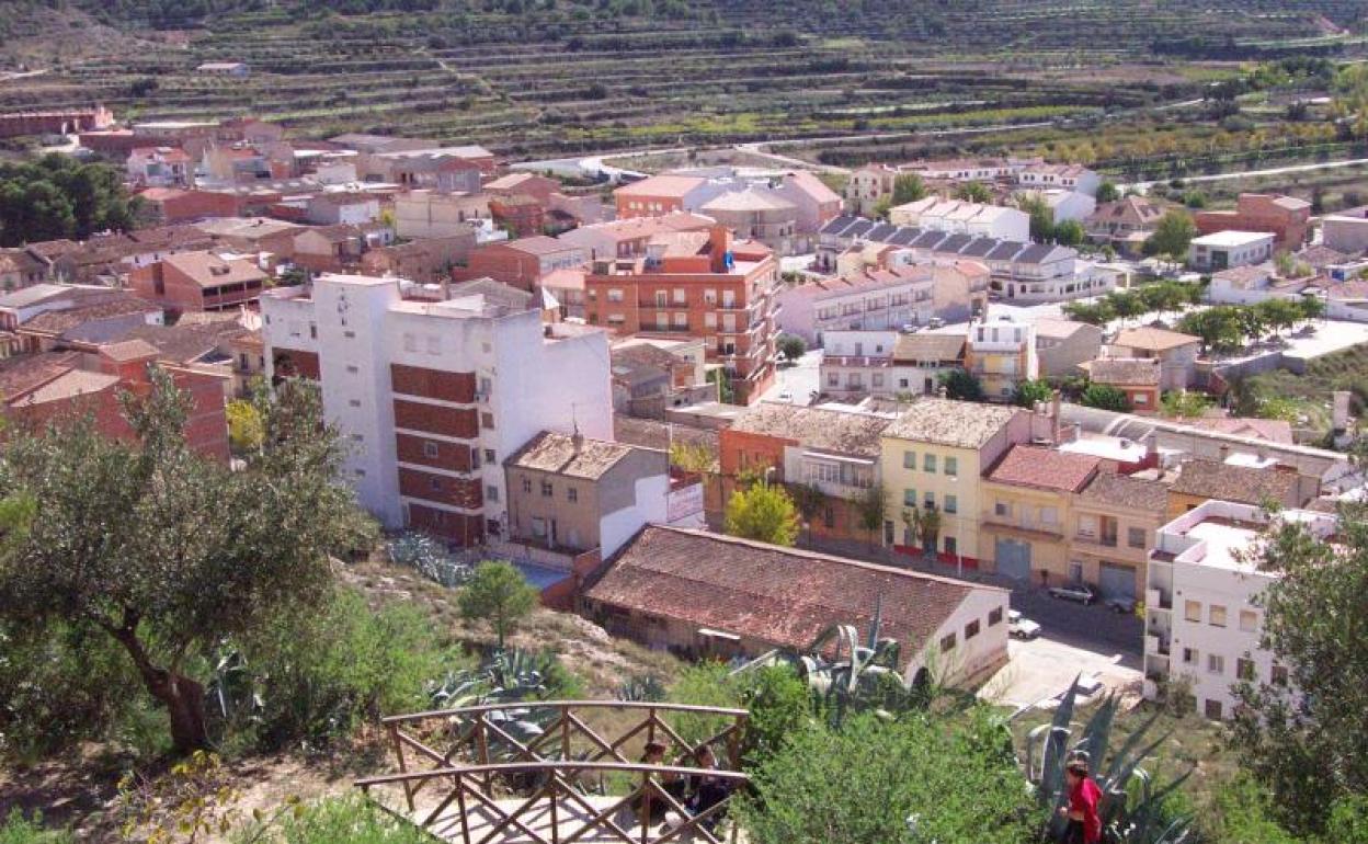 Panorámica urbana de Castelló de Rugat. 