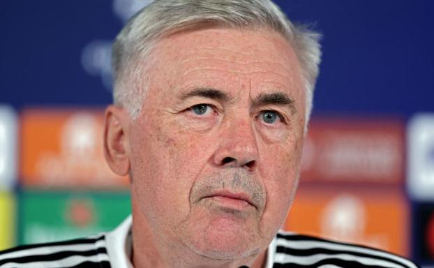 Carlo Ancelotti, durante la rueda de prensa. 