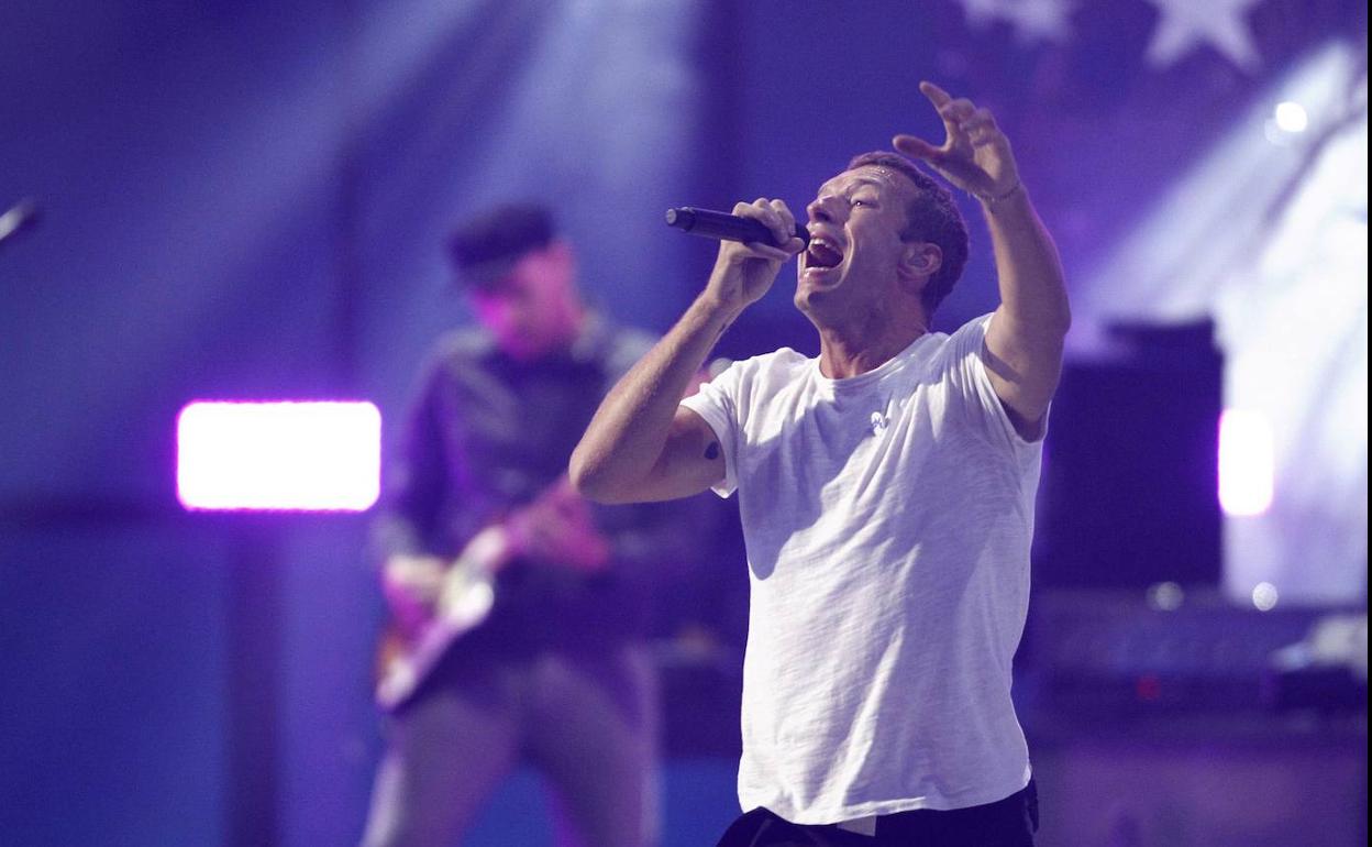 Chris Martin, vocalista de Coldplay. 