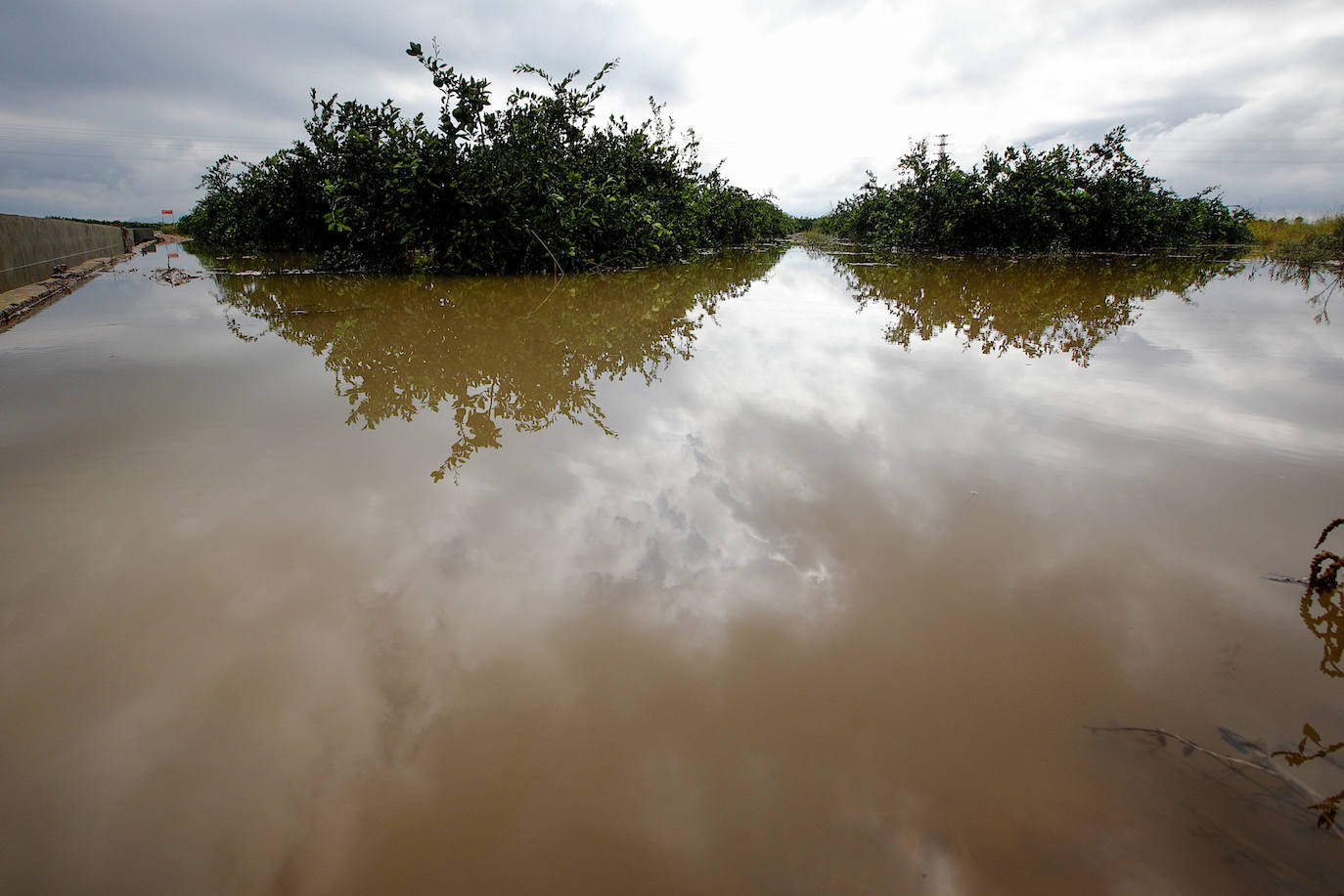 Las precipitaciones que esta madrugada han estado focalizadas en el sur de la comarca de la Ribera Alta.