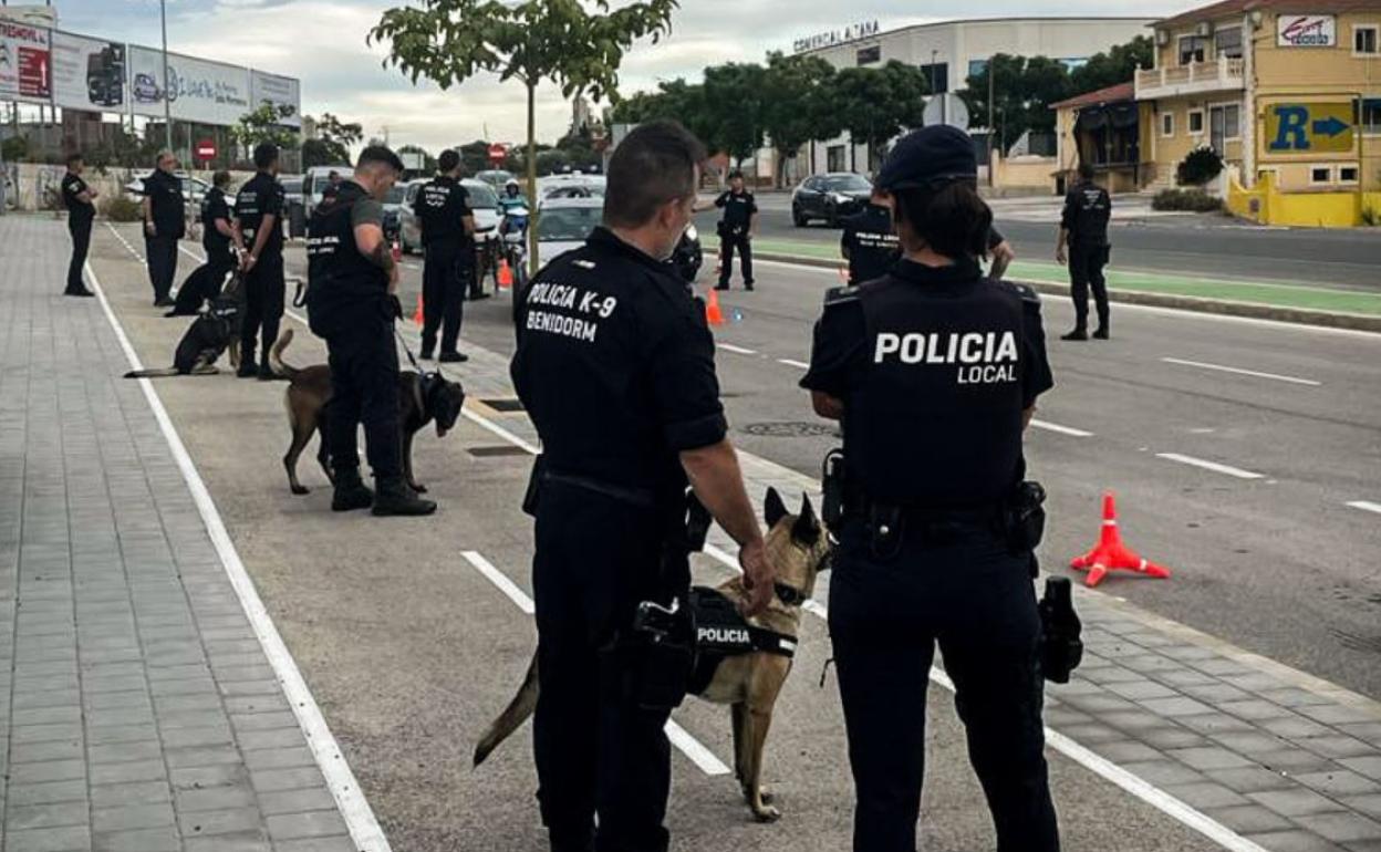 Imagen de archivo de un control policial en La Vila Joiosa