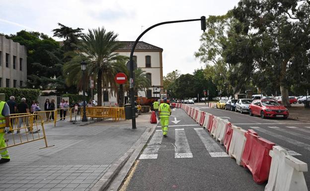 Empiezan las obras del nuevo carril bici en la Alameda de Valencia