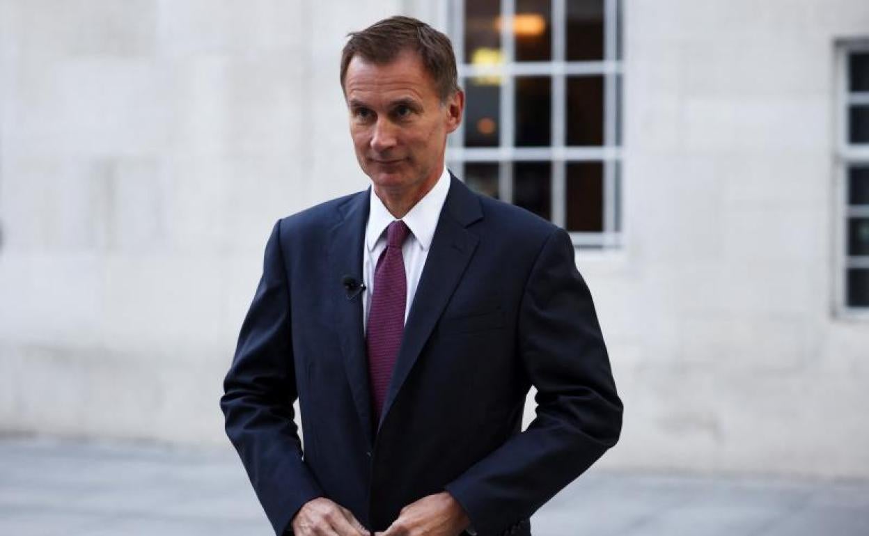 El ministro de Economía del Reino Unido, Jeremy Hunt, este sábado en Londres. 