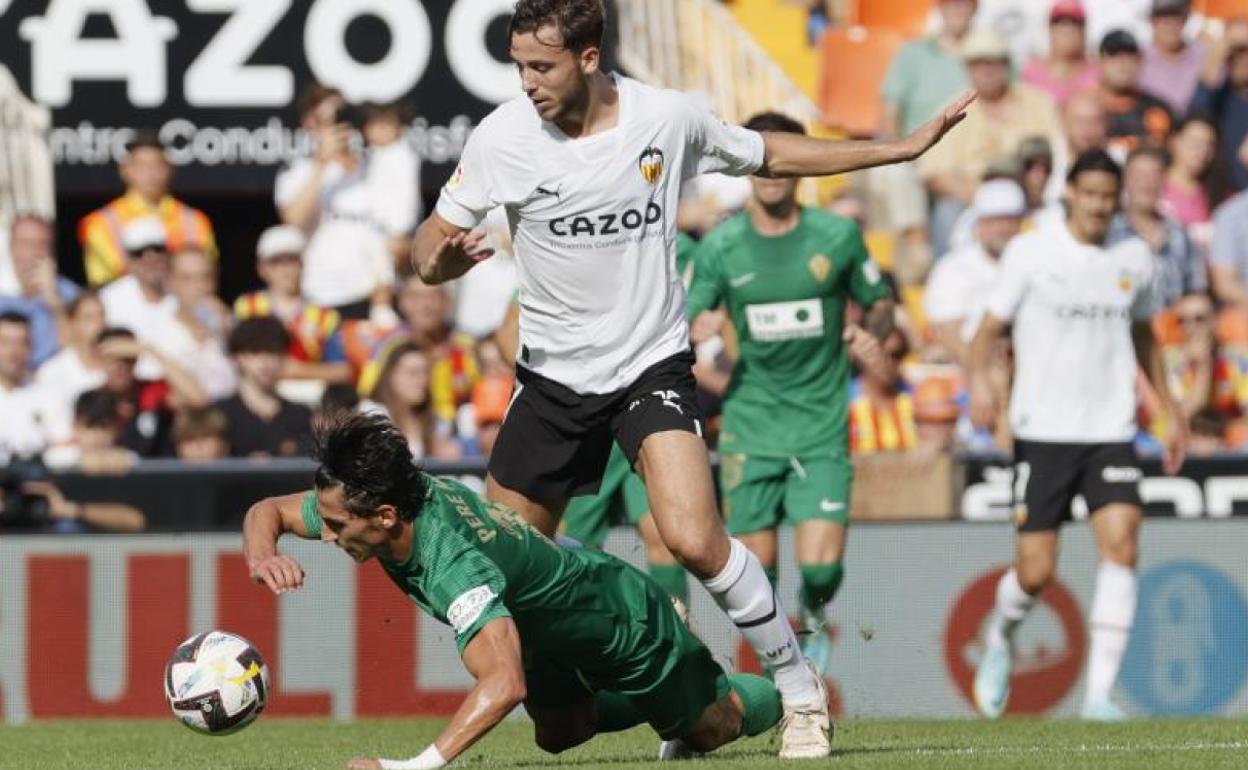Nico González, en una acción del partido de este sábado. 