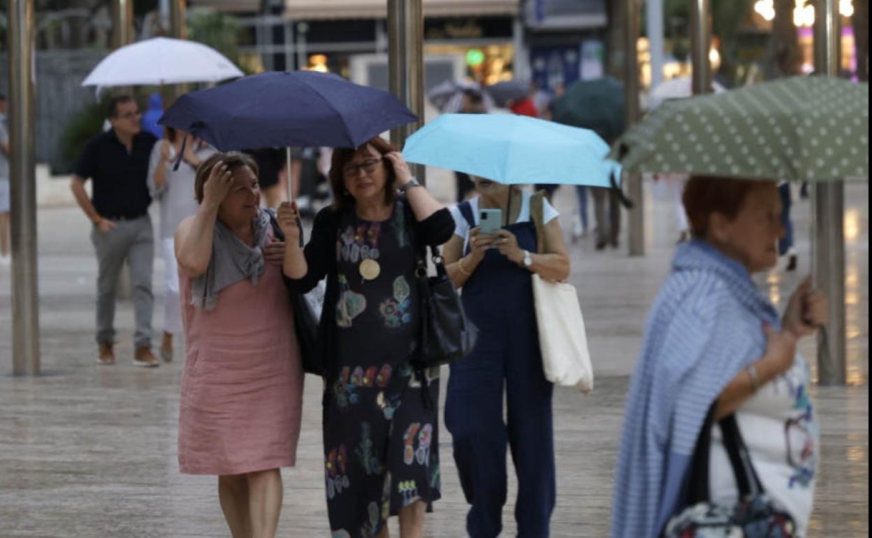 Lluvias en Valencia.