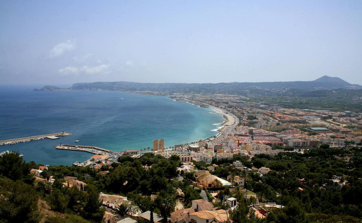 Vista panorámica del litoral de Xàbia. 