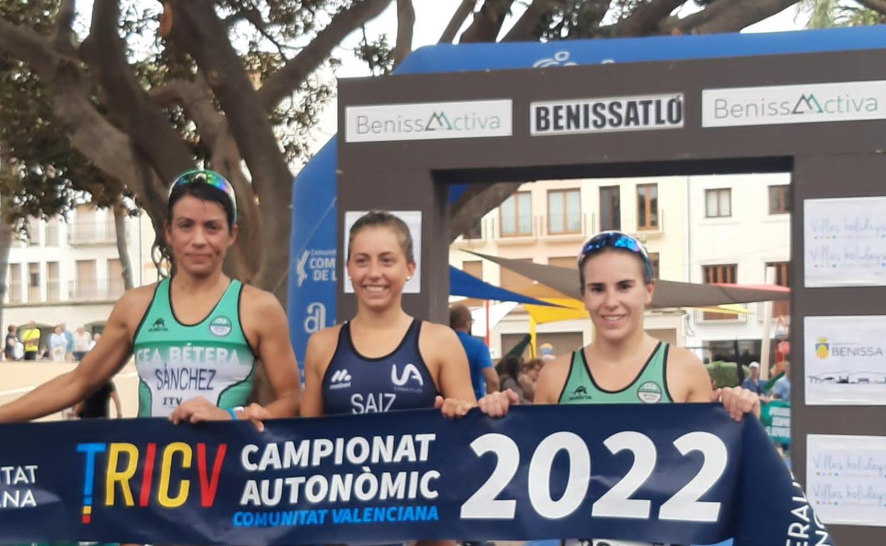 El podio femenino en el campeonato autonómico. 