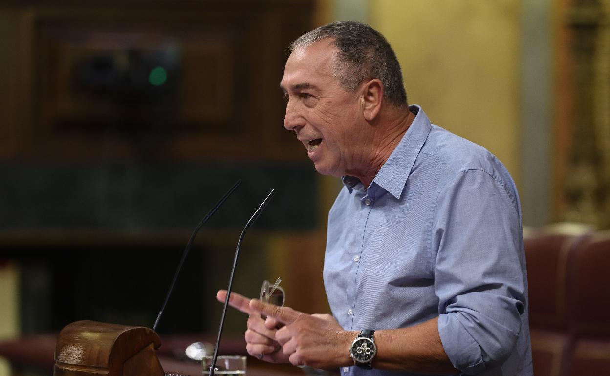 Joan Baldoví, en la tribuna del Congreso. 