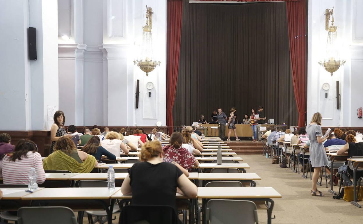 Oposición de Secundaria organizada en 2019. 