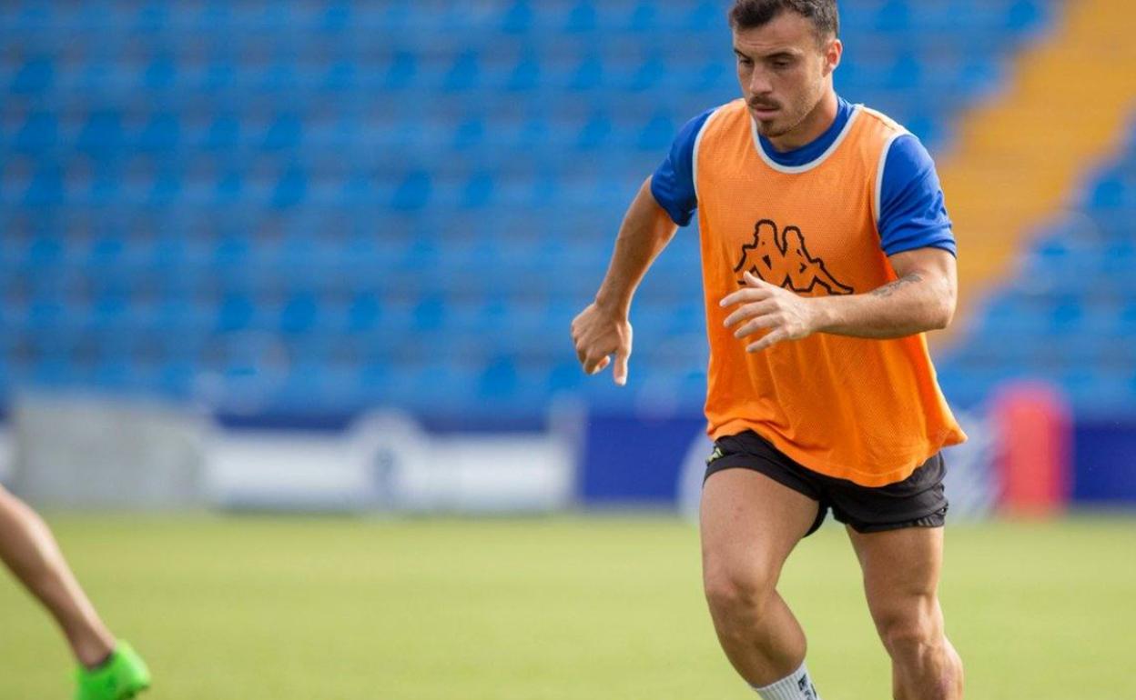 Maxi Ribero, durante un entrenamiento de esta semana. 