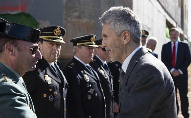 Marlaska visita las obras de la nueva comisaría de la Policía Nacional de Cuenca. 