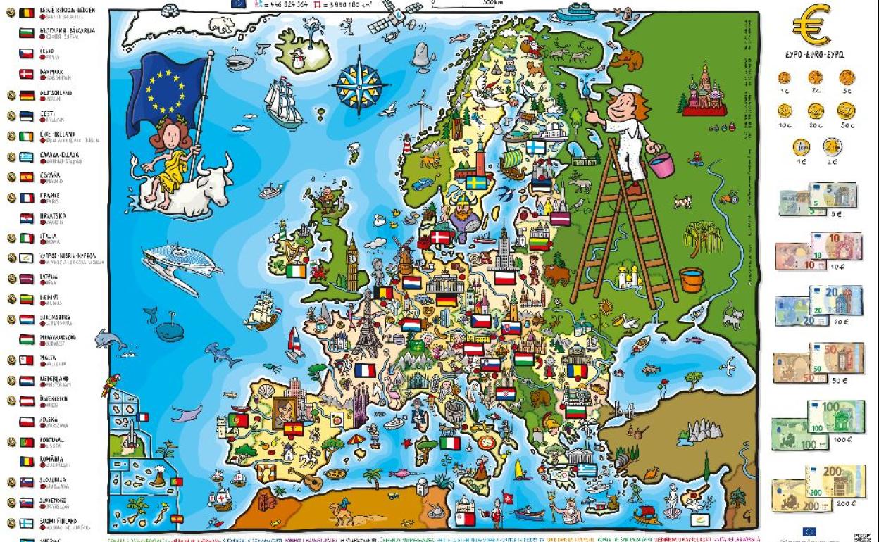 Los mapas gigantes que regala la Unión Europea y que te mandan gratis a casa