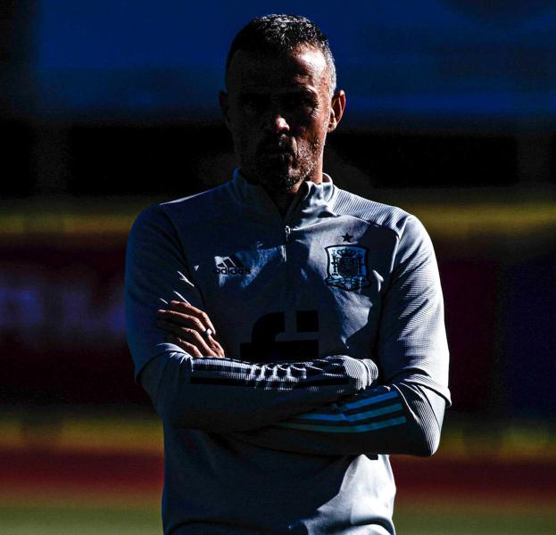 Luces y sombras. Luis Enrique, en un entrenamiento de la selección. 