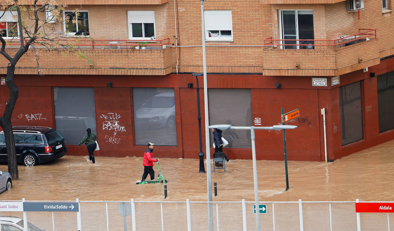 Fotos: El barranco de Aldaia se desborda