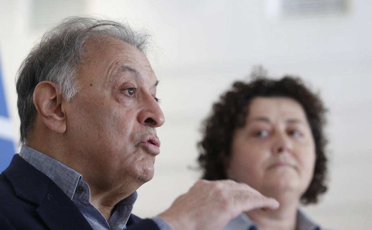 El maestro de Bombay, Zubin Mehta, en una comparecencia en Les Arts en 2012. 