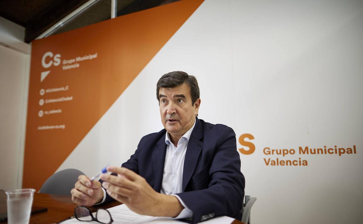El portavoz de Ciudadanos en el Ayuntamiento, Fernando Giner. 