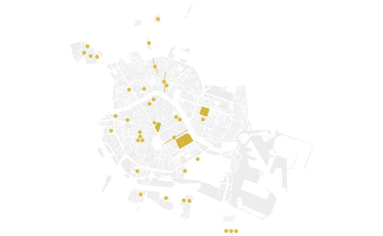 Mapa de Valencia con todos los nuevos proyectos urbanísticos.