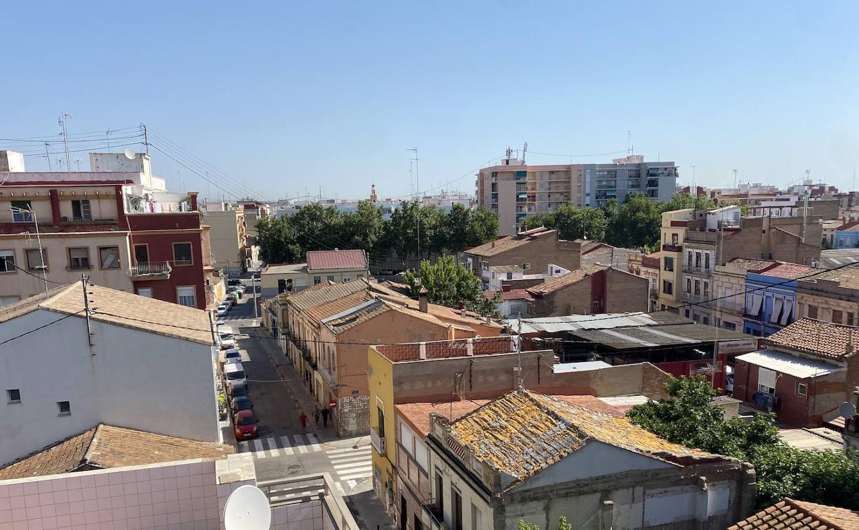 Grupo de viviendas del barrio del Cabanyal. 