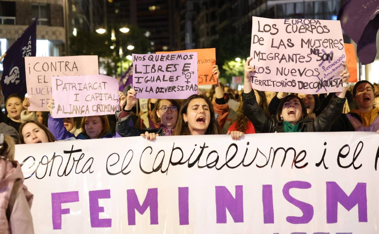 Manifestación del 25N en Valencia. 