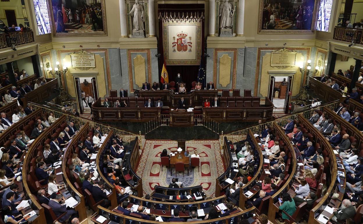 Foto de un pleno del Congreso de los Diputados.