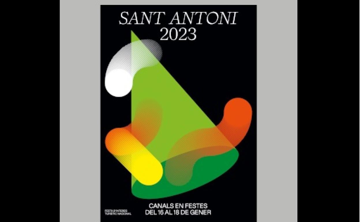 El segundo de los diseños que conforman el cartel anunciador de las Fiestas de Sant Antoni, obra de Iban Ramón.