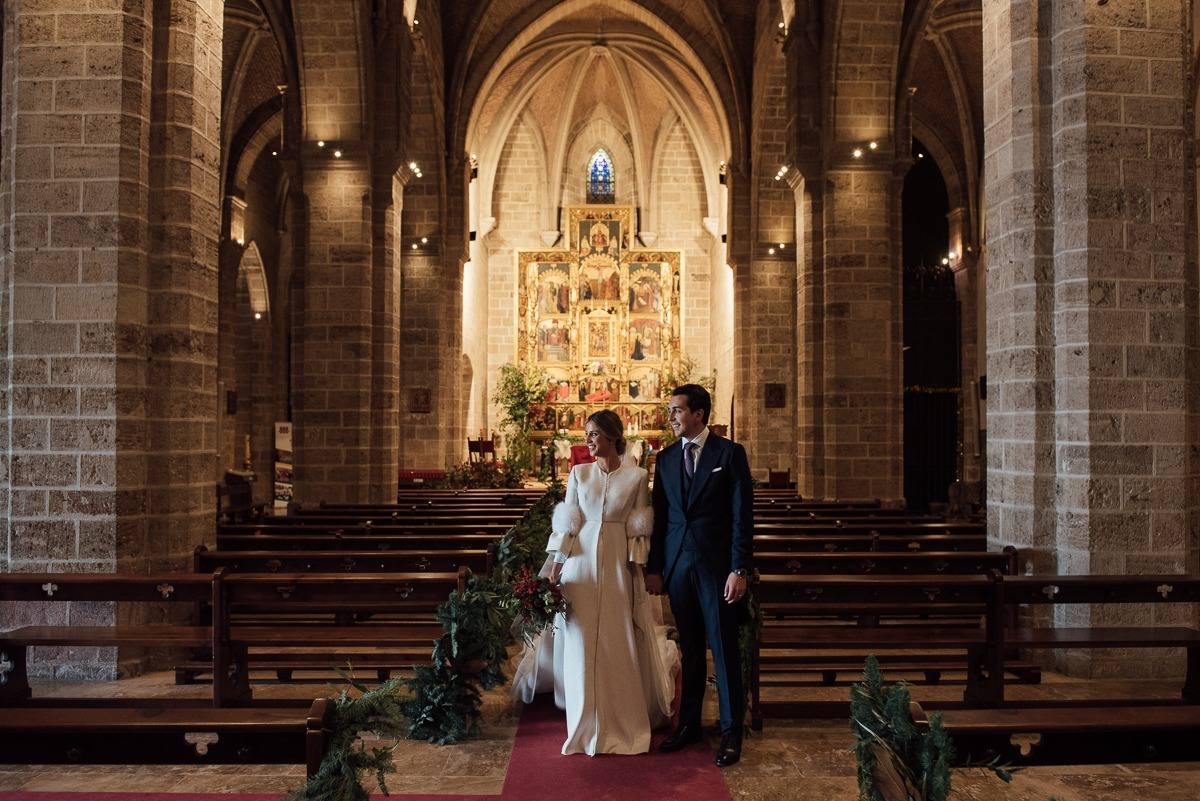 María Martínez y Sebas Moreno, en la iglesia de El Puig.