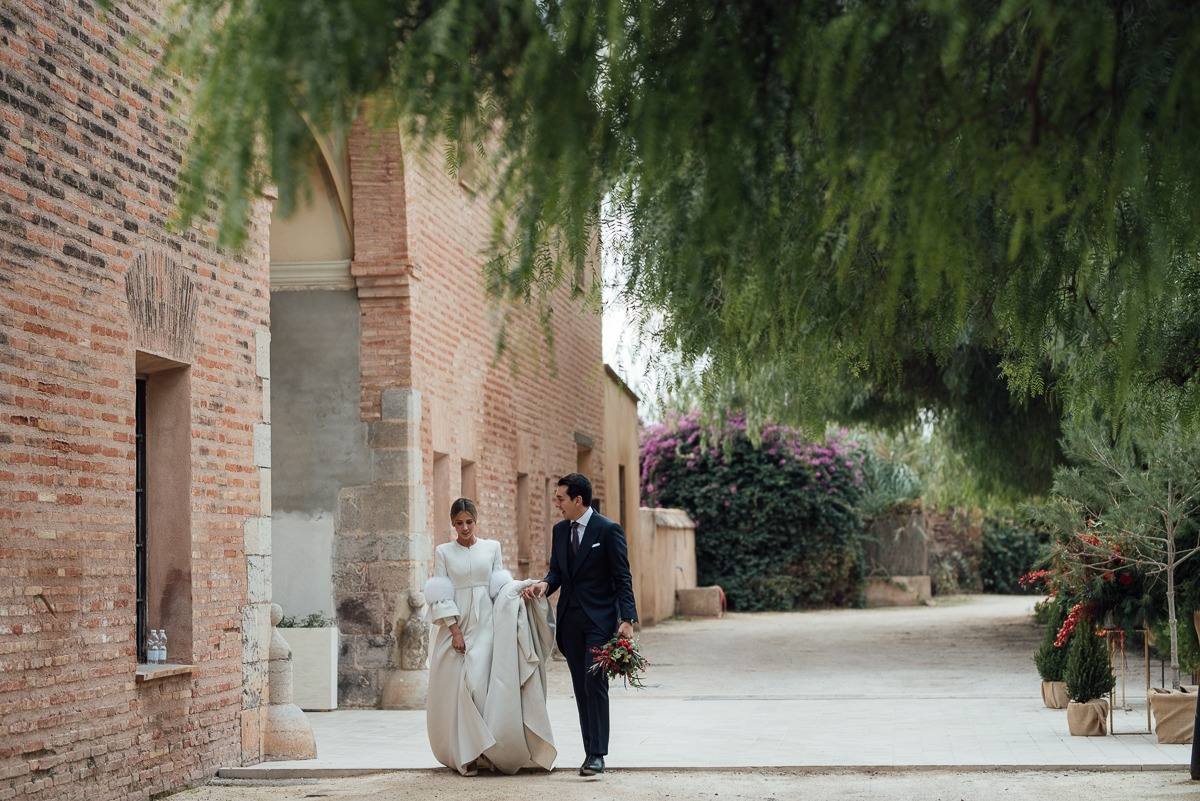 La pareja, en la Cartuja de Ara Christi, donde se desplazaron novios e invitados para celebrar el enlace.