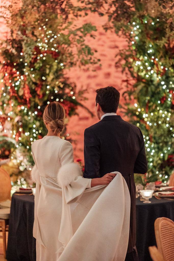 María y Sebas, en un ambiente que recordaba un cuento de Navidad.