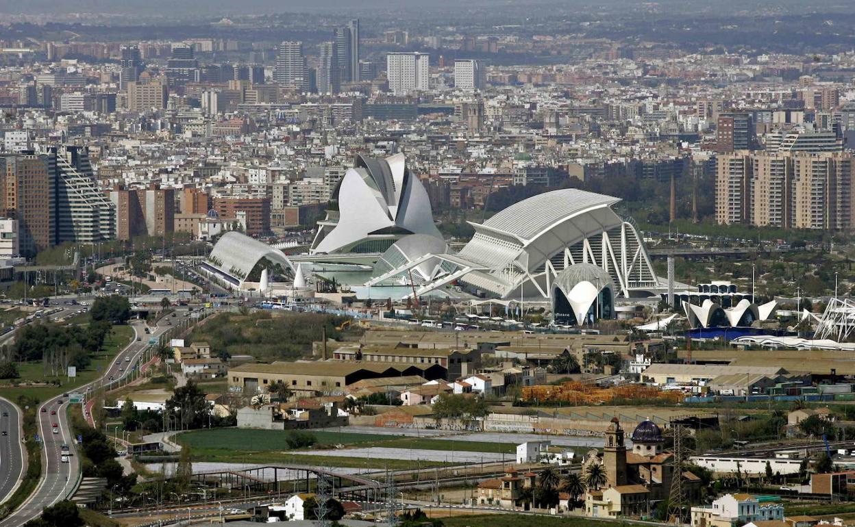 Vista de la ciudad de Valencia. 