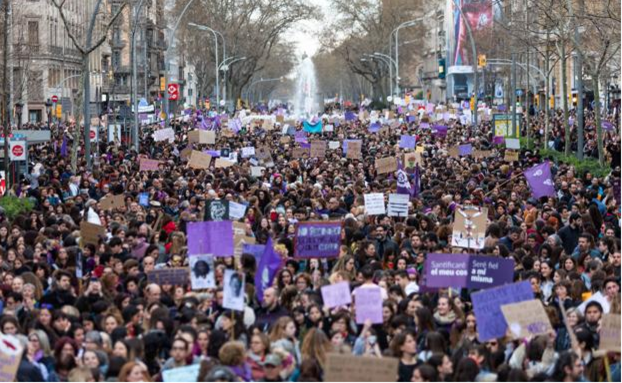 Manifestación del 8M el 8 de marzo de 2020.