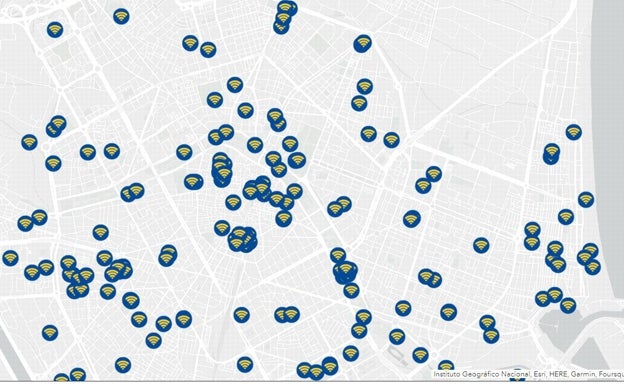 Dónde está los nuevos postes wifi gratuitos en Valencia