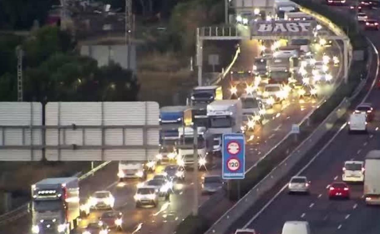 Aspecto de la A-7 este jueves