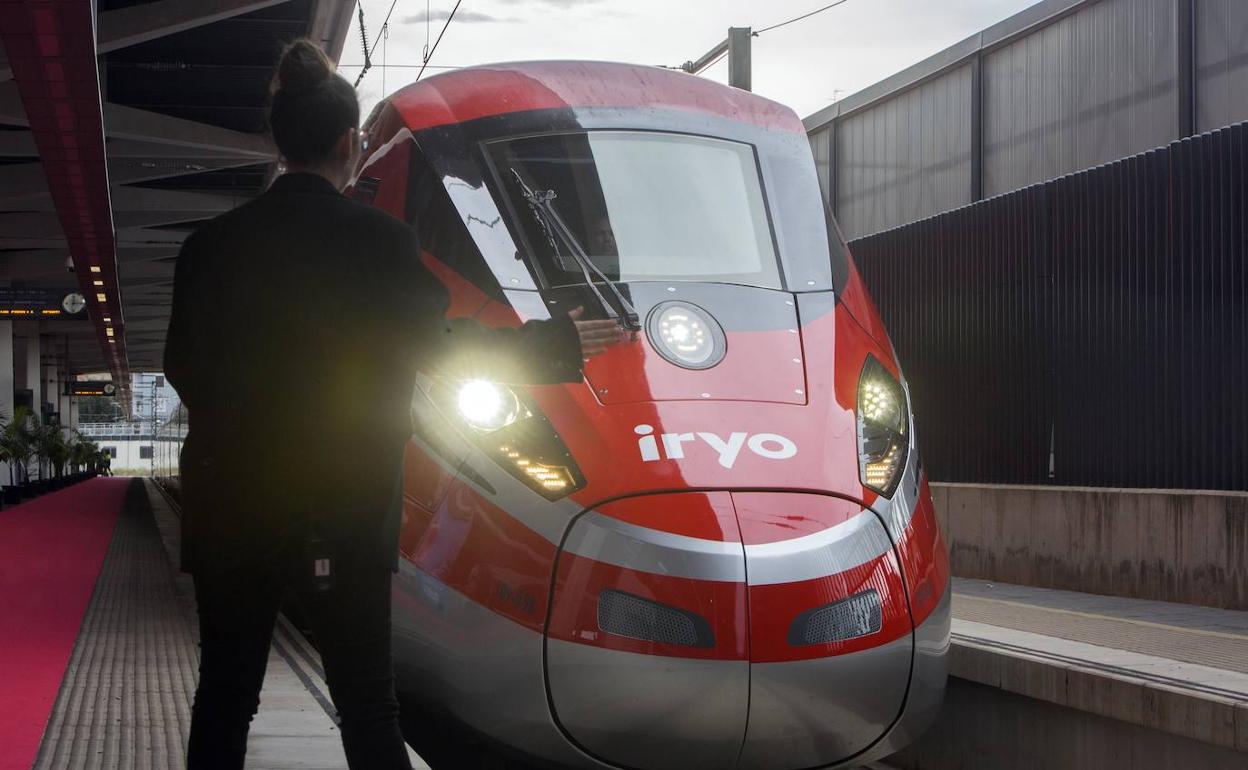 El tren de Iryo, en su viaje inaugural. 