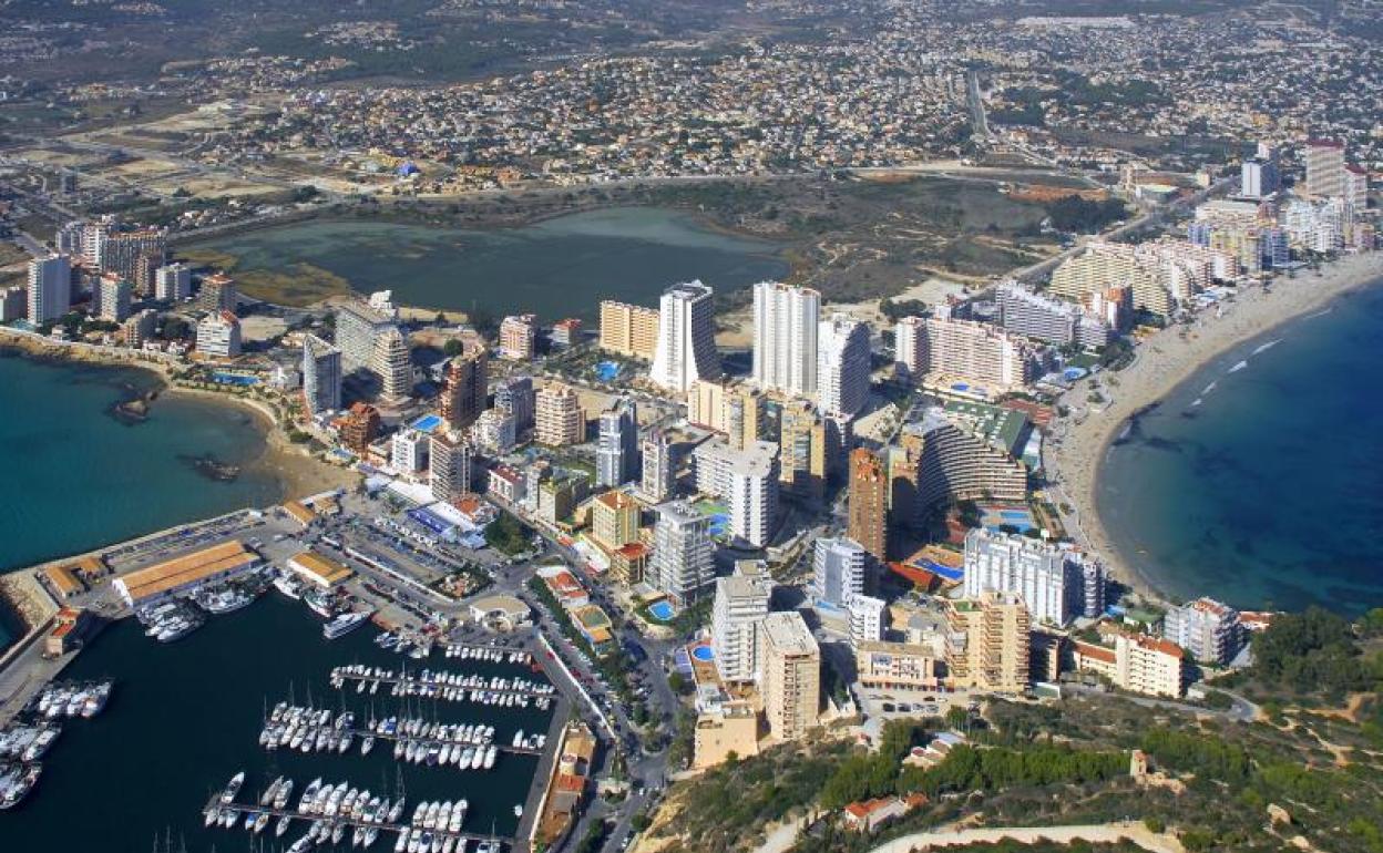 Vista aérea de Calpe. 