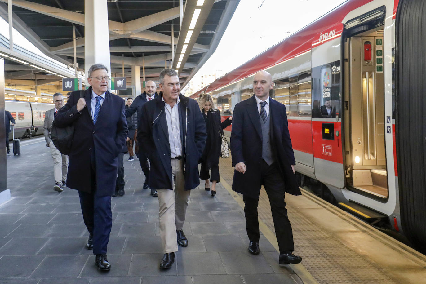 Fotos: Llegada del primer tren comercial de Iryo en el trayecto Madrid-Valencia