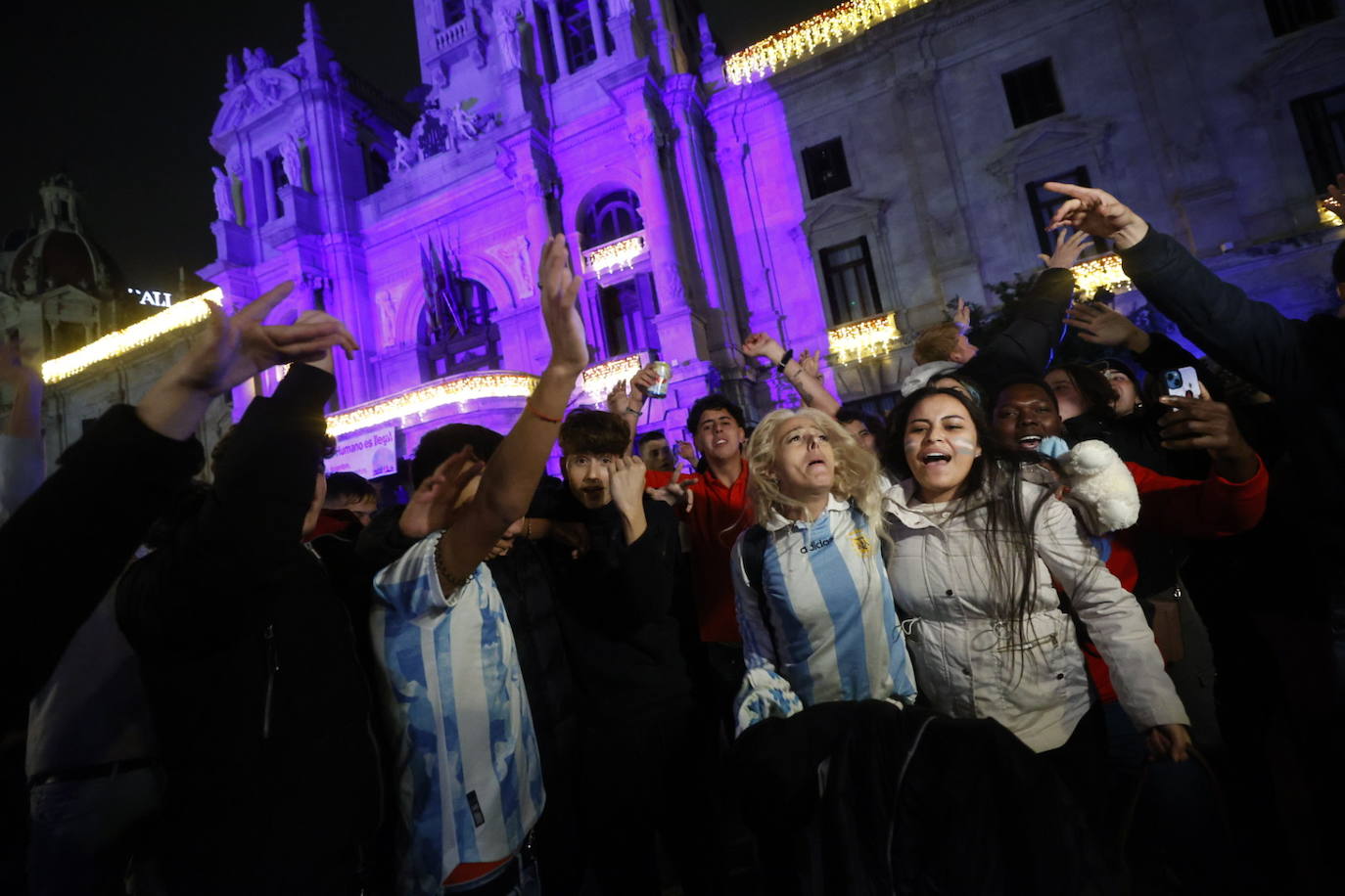 Fotos: Los argentinos celebran en Valencia la victoria del Mundial