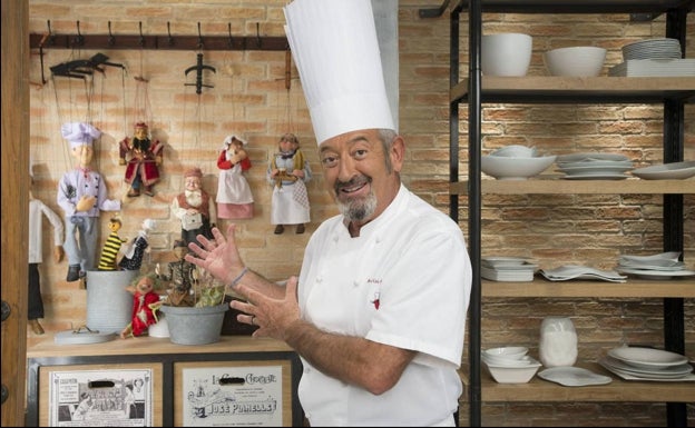 Karlos Arguiñano en su programa de cocina.