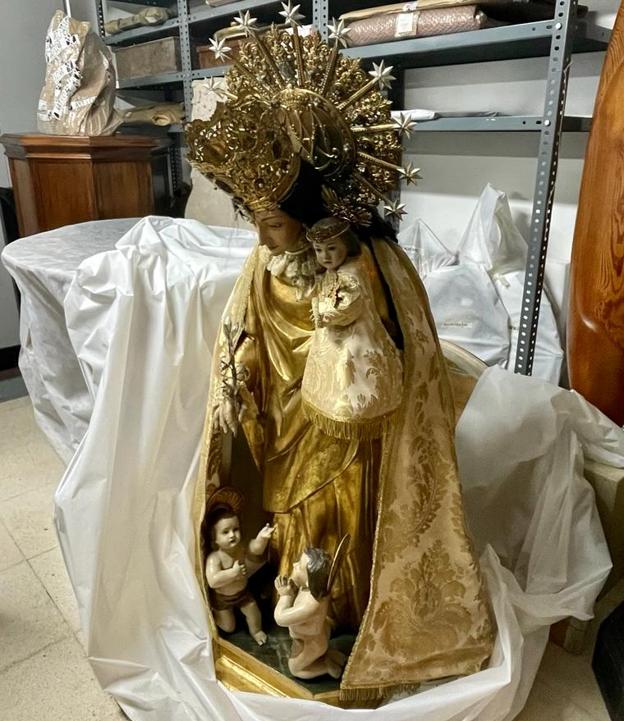 Imagen de la Virgen de los Desamparados del Ayuntamiento de Valencia.